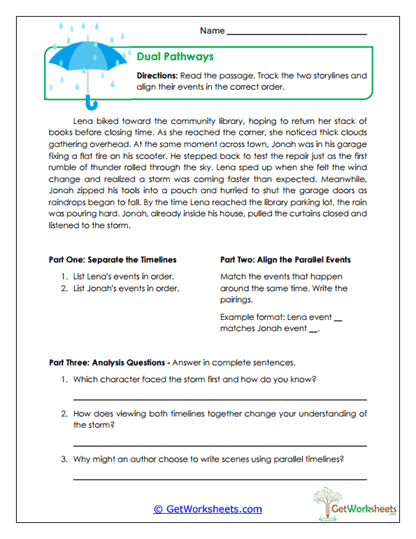 Dual Pathways Worksheet