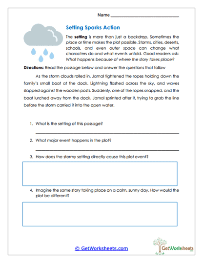 Setting Analysis Worksheets