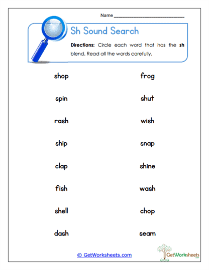 Sound Search Worksheet