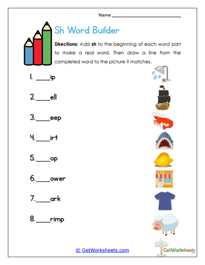 Word Builder Worksheet