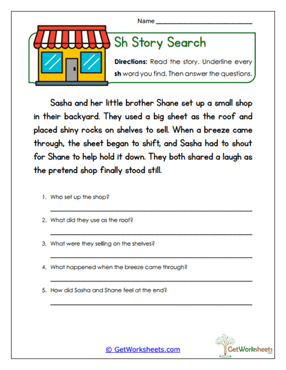 Story Search Worksheet