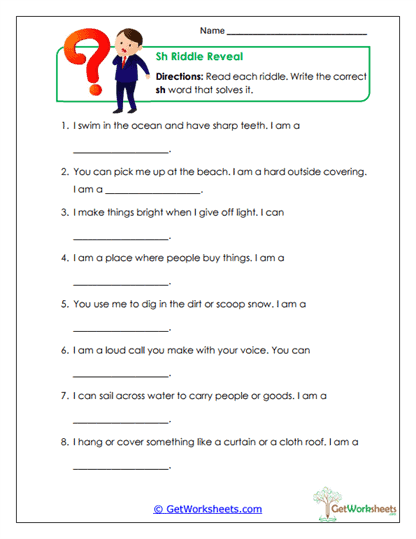 Riddle Reveal Worksheet