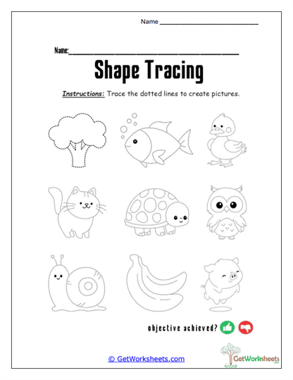 Animal Tracing Worksheet