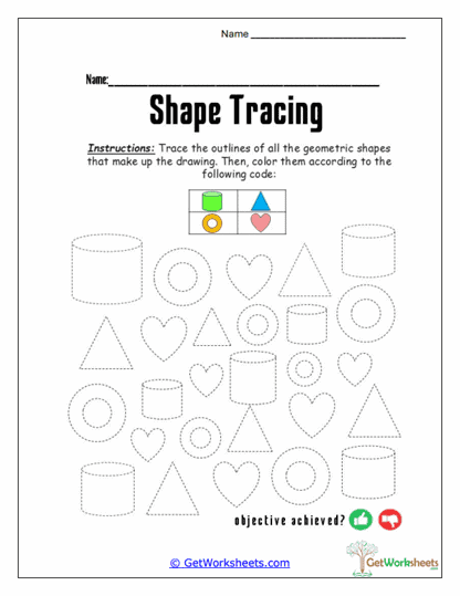 Shapes and Cylinders Worksheet