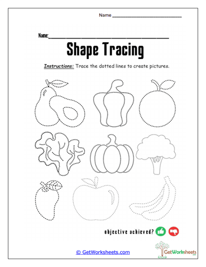 Fruits and Vegetables Worksheet