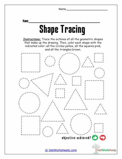 Geometry With Colors Worksheet