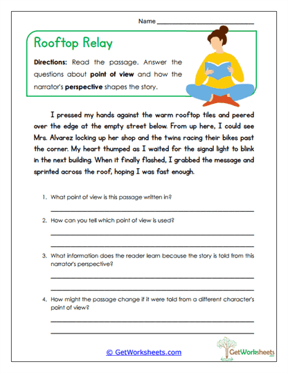 Short Answer Reading Passages Worksheets