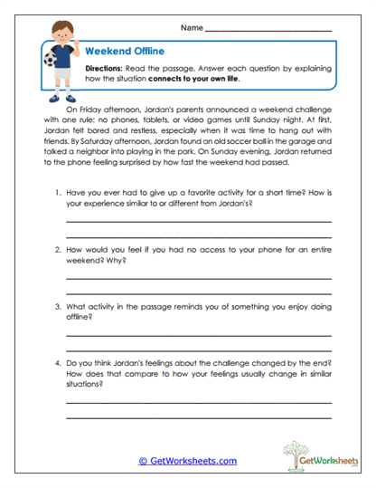 Weekend Offline Worksheet