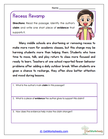 Recess Revamp Worksheet