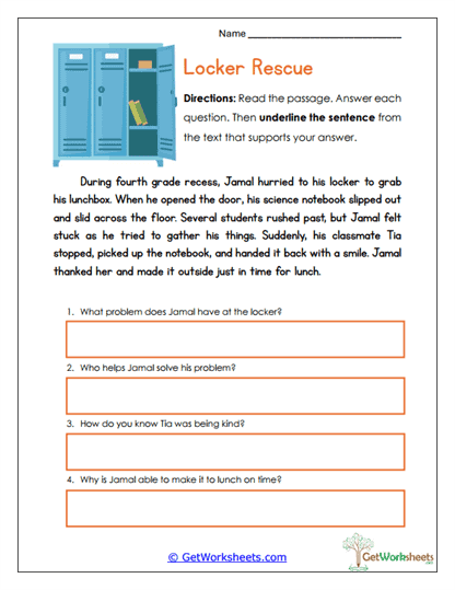 Locker Rescue Worksheet