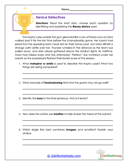 Device Detectives Worksheet