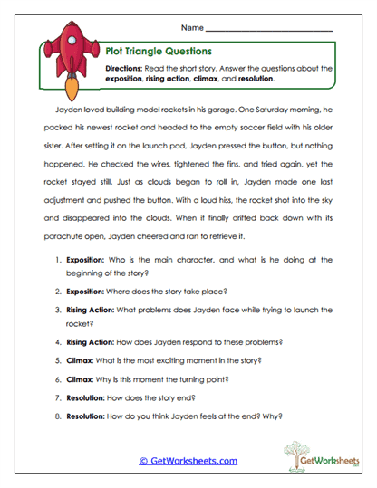 Plot Triangle Questions Worksheet
