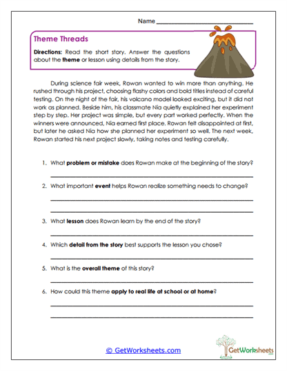 Theme Threads Worksheet