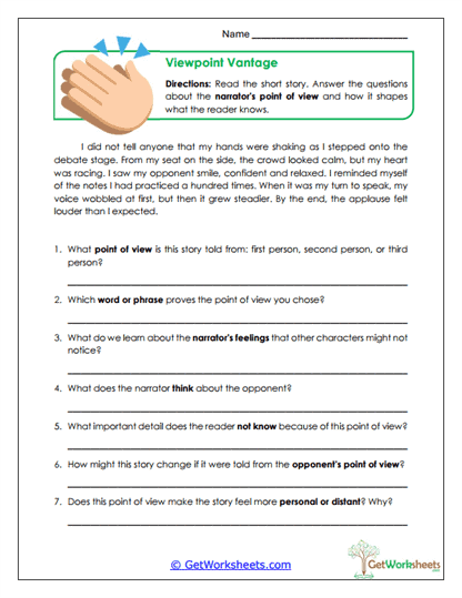 Viewpoint Vantage Worksheet