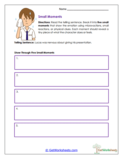 Small Moments Worksheet