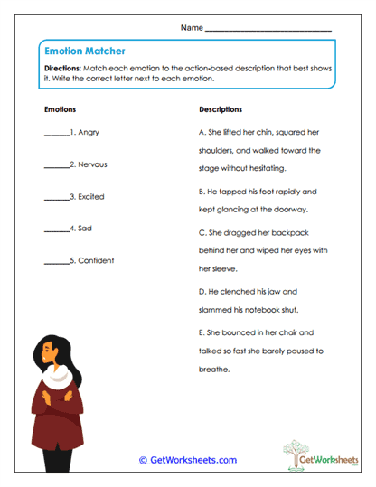 Emotion Matching Worksheet
