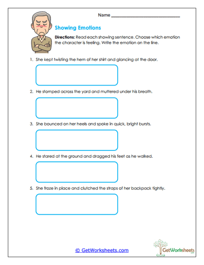 Emotion Interpretation Worksheet
