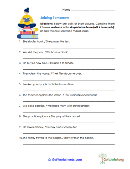 Sentence Combining Worksheet