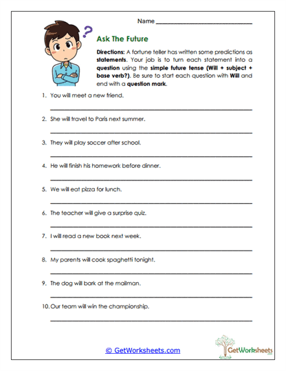 Ask the Future Worksheet
