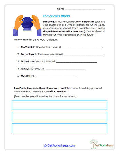 Tomorrow's World Worksheet