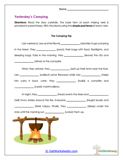 Simple Past Tense Worksheets