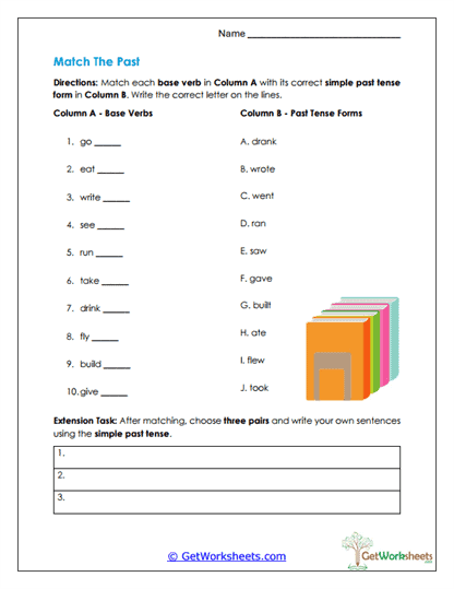 Match the Past Worksheet