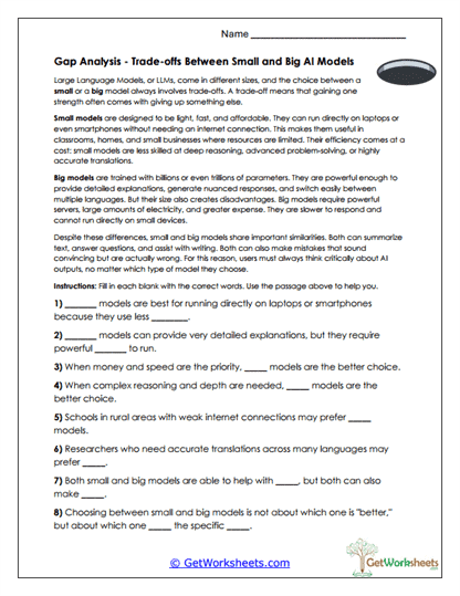Trade-Offs Gap Analysis Worksheet