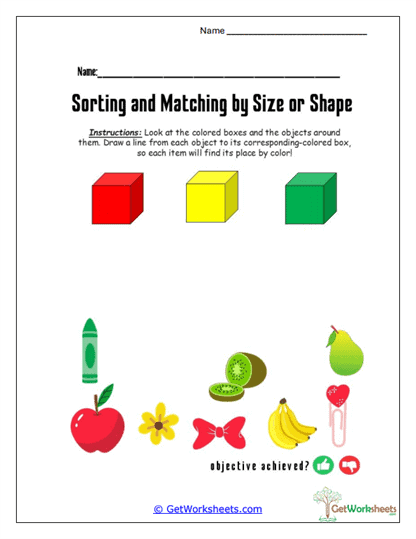 Color Box Matching Worksheet
