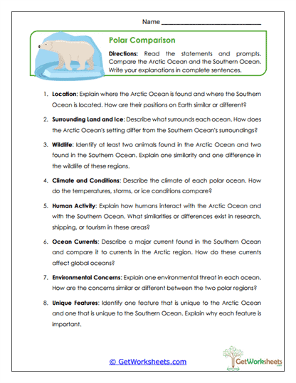 Polar Comparison Worksheet