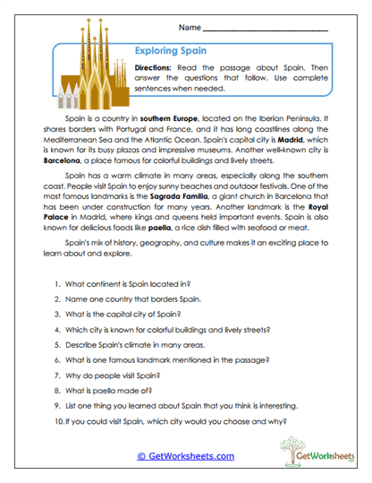 Country Overview Worksheet