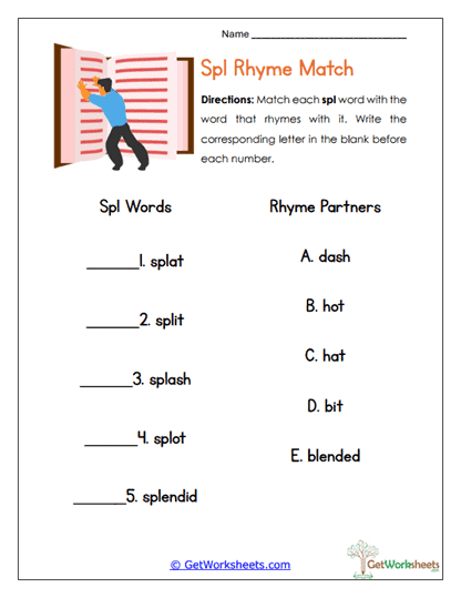 Rhyme Match Worksheet