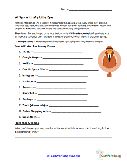 AI Spy Radar Worksheet
