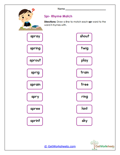Rhyme Match Worksheet