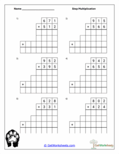 Complex Step-By-Step Worksheet - Advanced Multi-Digit Multiplication ...