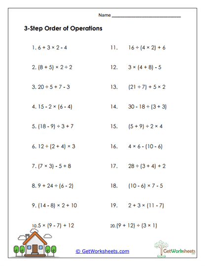 3-Step Practice Worksheet