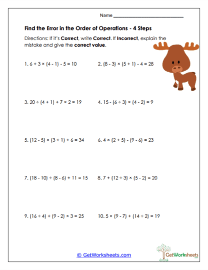 Numbering Analysis Worksheet