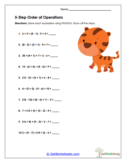 5-Step Processing Worksheet