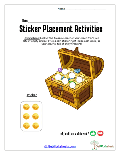 Treasure Chest Coins Worksheet