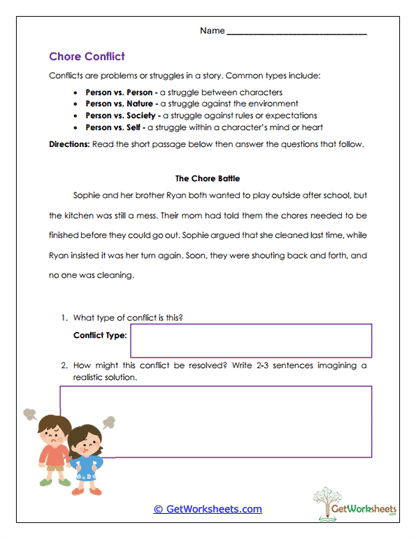 Chore Conflict Worksheet