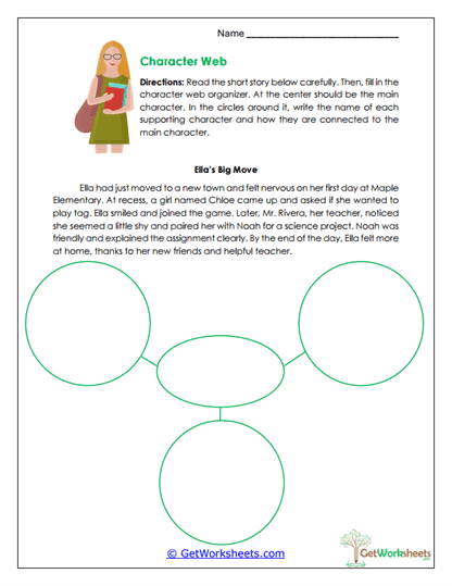 Character Web Worksheet