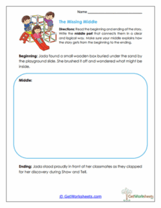 Story Structure (Beginning, Middle, End) Worksheets