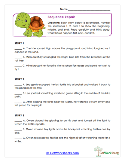 Sequence Repair Worksheet