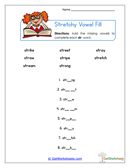 Vowel Fill Worksheet