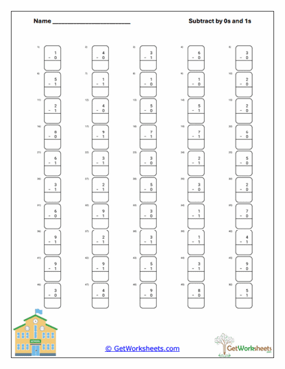Columns by 0 and 1 Worksheet