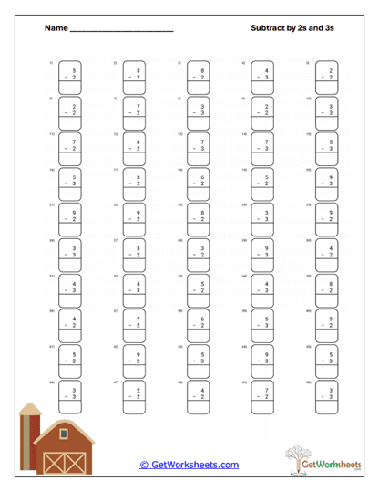 Column Reductions Worksheet