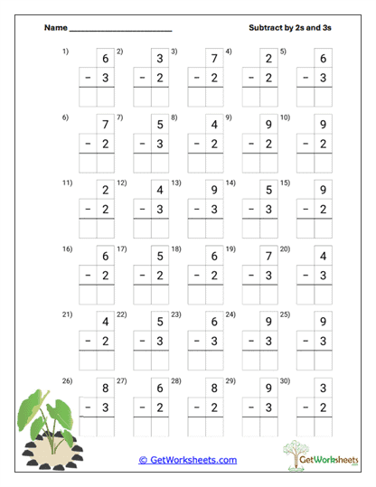 Two-Three Columns Worksheet