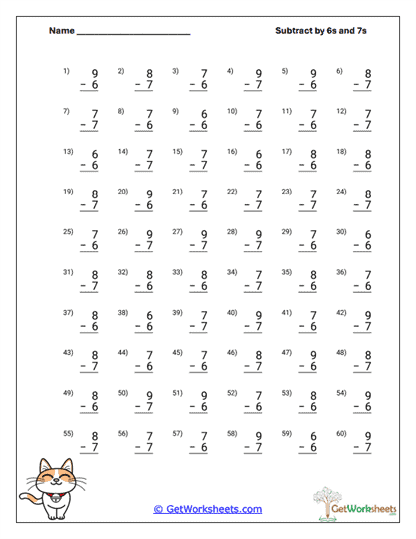Six-Seven Take Aways Worksheet