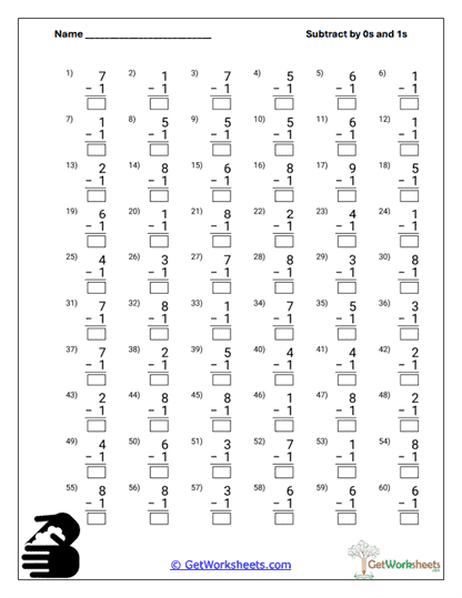 Zero and One Review Worksheet