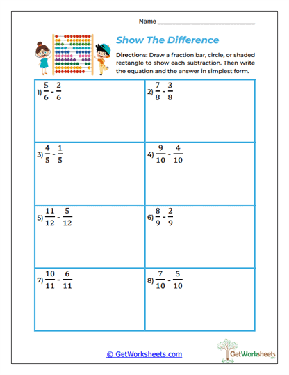 Show the Difference Worksheet