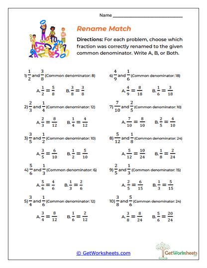Rename Match Worksheet